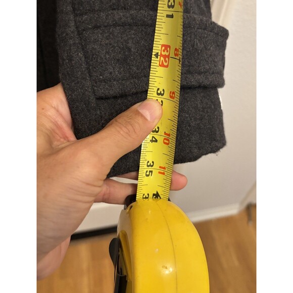 Calvin Klein Men’s 3 button Wool Blend Black/Charcoal Pea Coat  XXL plus size - Picture 14 of 16